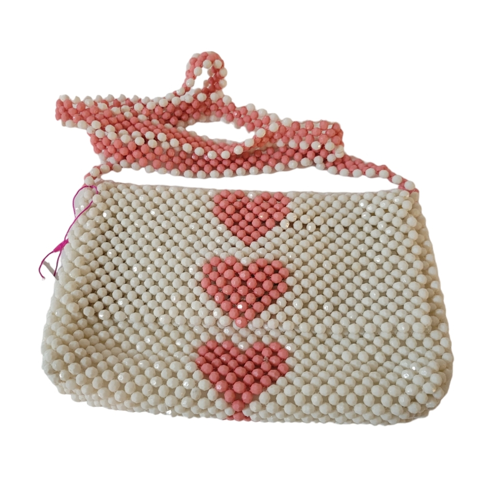 Isaac Mizarahi New York Beaded Heart Purse NWT